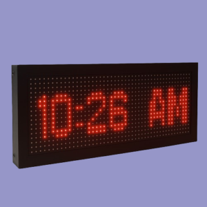 Industrial LED Digital Wall Clock, Time & Date Display