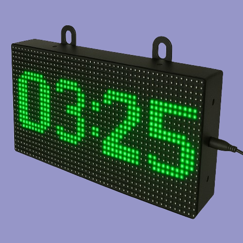 P10 LED Digital Wall Clock, 32x16 cm Display, Metal Frame, Mobile Control Display - Image 3