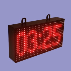 P10 LED Digital Wall Clock, 32x16 cm Display, Metal Frame, Mobile Control Display