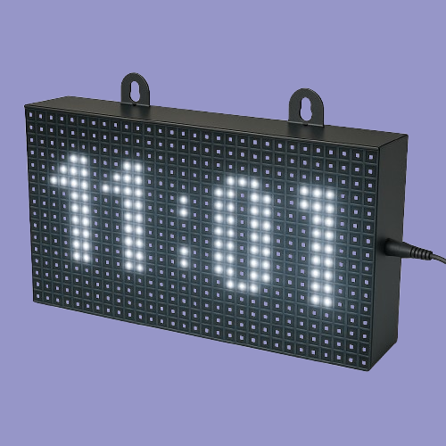 P10 LED Digital Wall Clock, 32x16 cm Display, Metal Frame, Mobile Control Display - Image 2